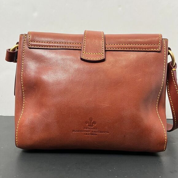 Dooney & Bourke Womens Ashley Messenger Bag Florentine Vacchetta Leather - Picture 13 of 14